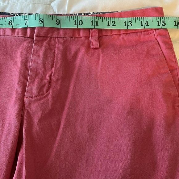 VINEYARD VINES By Shep & Ian Woman Sz 2 Cropped Capri PANTS Cotton Stretch Pink - Picture 6 of 10